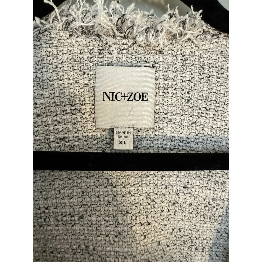 Nic + Zoe Women’s Casual Business Blazer Lot Of 2 Size XL, Blue Stretch, Fringe - Picture 4 of 16